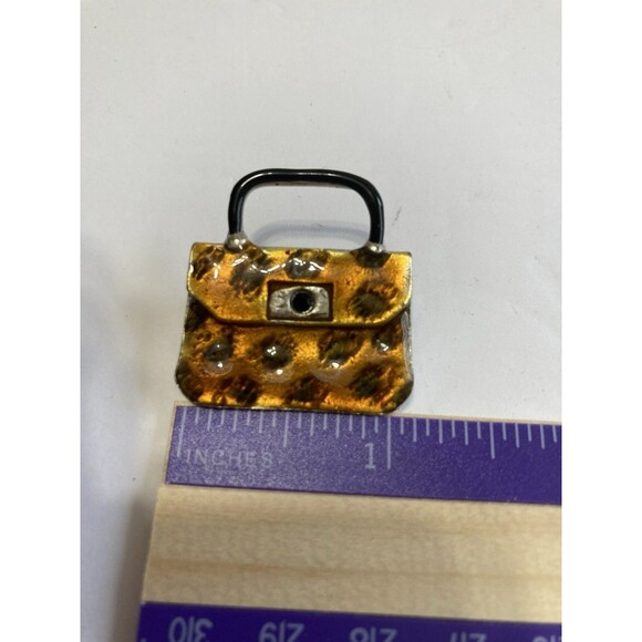 Leopard Print Purse Lapel Pin 1” - Picture 2 of 7